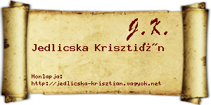 Jedlicska Krisztián névjegykártya