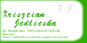 krisztian jedlicska business card