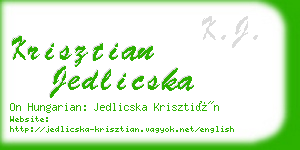 krisztian jedlicska business card